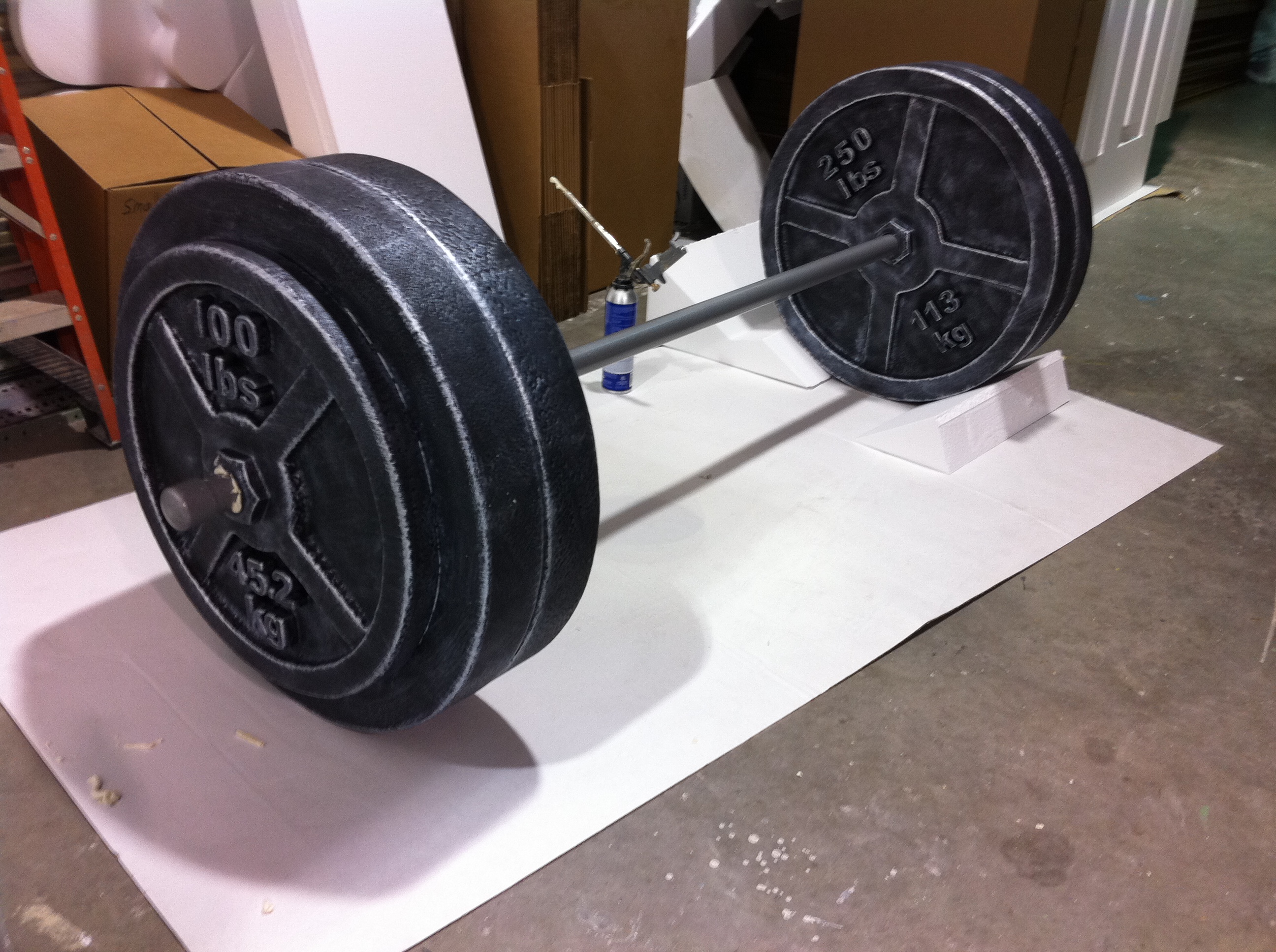 Big Foam Barbell Prop Dino Rentos Studios, INC.